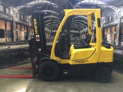 Hyster ICE powered pneumatic tire forklift