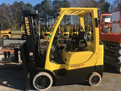 Hyster ICE powered cushion tire forklift