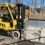 Hyster S50FT forklift with carton clamp attachment