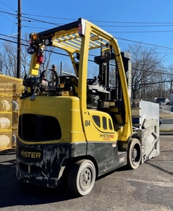 Hyster S50FT forklift with carton clamp attachment