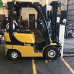 Yale propane powered four wheel pneumatic tire forklift