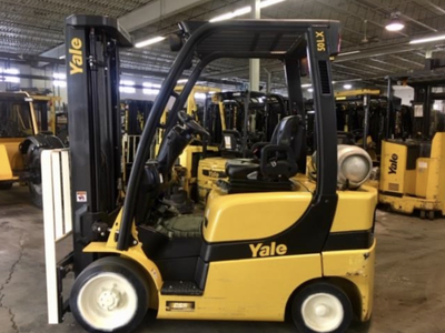 Yale propane powered cushion tire forklift