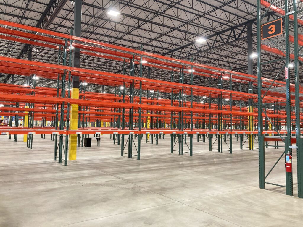 racking installation in warehouse