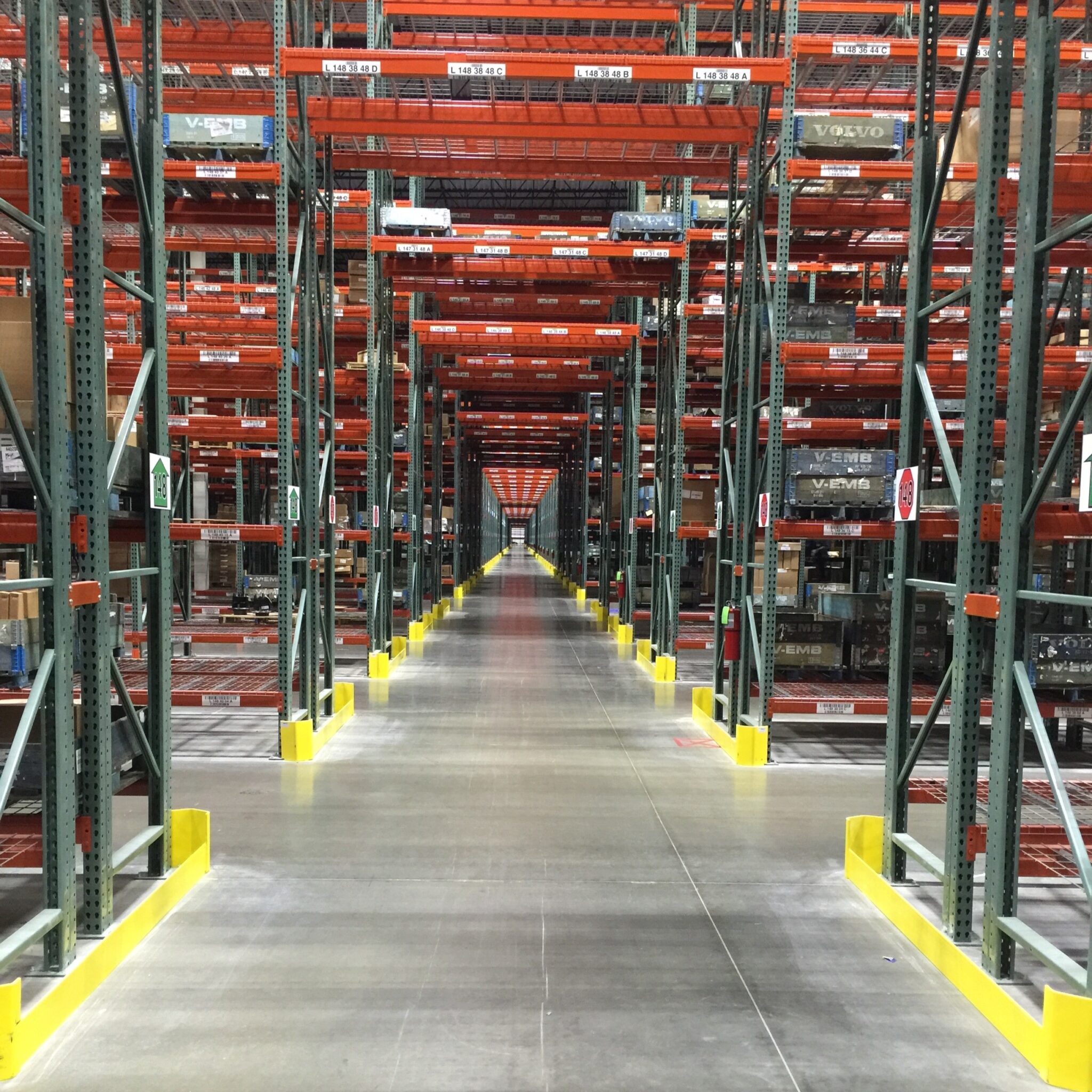 racking in warehouse