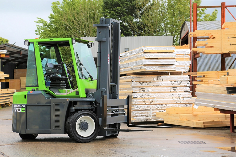 Combilift CB70E forklift working outside.