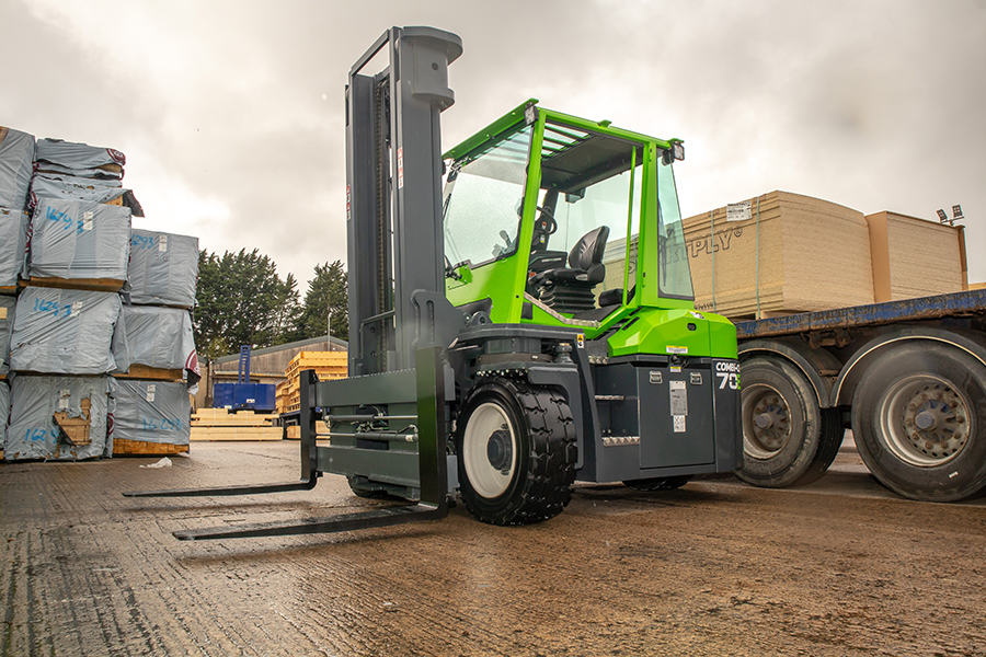 Combilift CB70E forklift working outside.