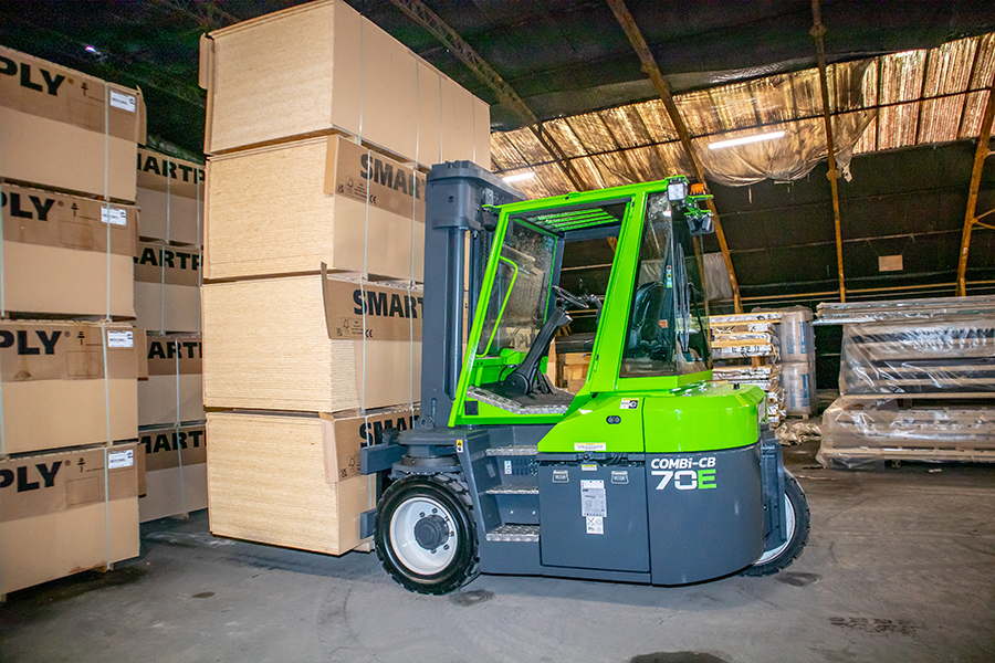 Combilift CB70E forklift inside warehouse