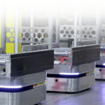 OTTO 100 AMRs in a line