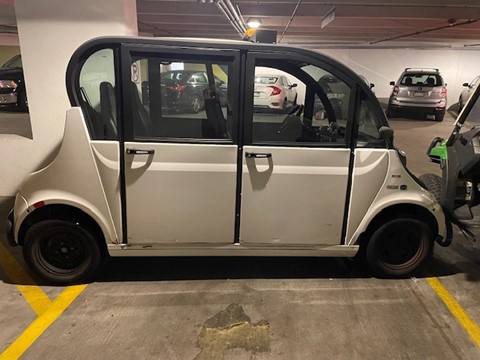 White GEM e4 low-speed electric vehicle