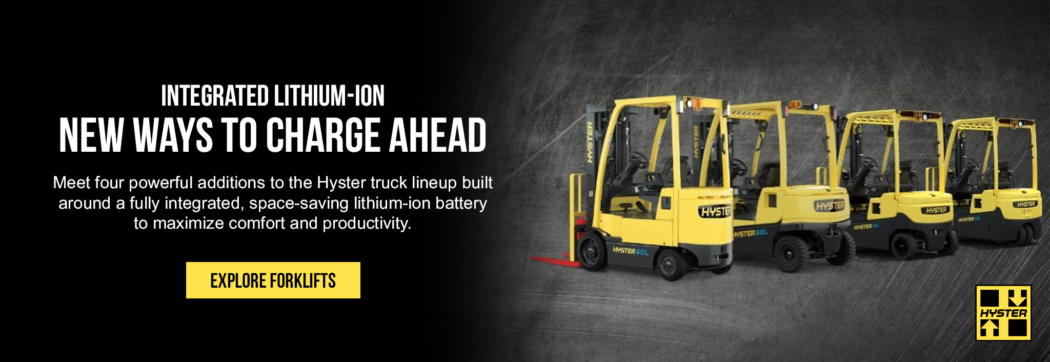 Hyster Integrated Li-ion Lineup Promo Banner