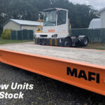 New MAFI terminal tractor and roll trailer.