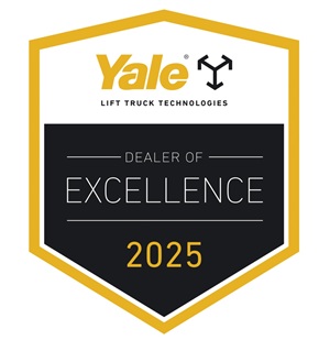 Yale 2025 Dealer of Excellence logo outlined 2025 Yale Dealer of Excellence Logo. (The 25th consecutive for Eastern Lift Truck Co.)