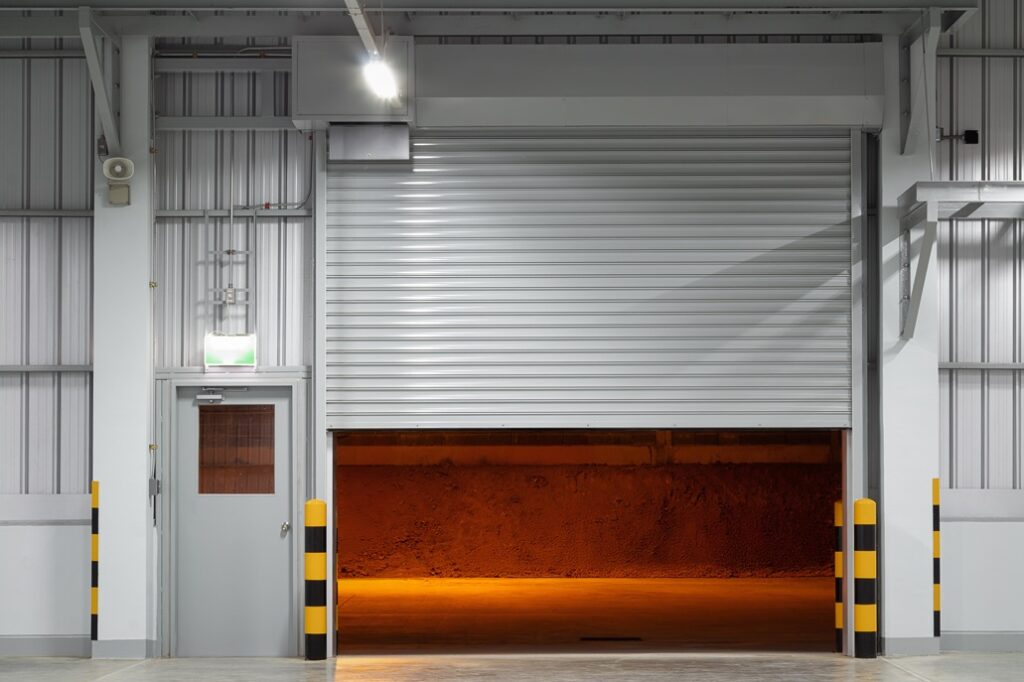 Overhead Door that is partially open.