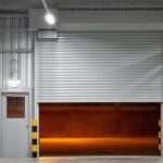 Overhead Door that is partially open.