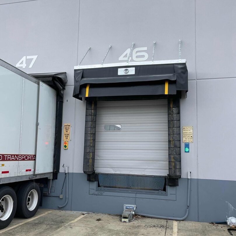 New loading dock seals installed by Eastern Lift Truck Co. Dock & Door team.