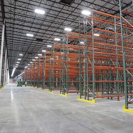 Warehouse racking.